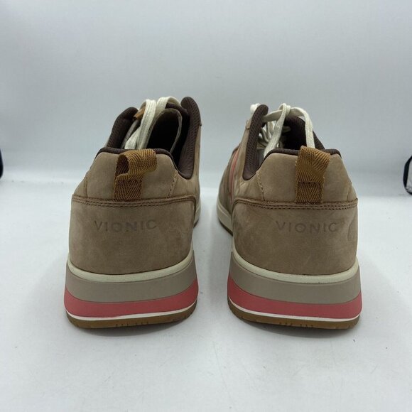 Vionic Women Curran Rechelle Brown Pink Beige Athletic Shoes Size 12 Nubuck - Picture 4 of 6